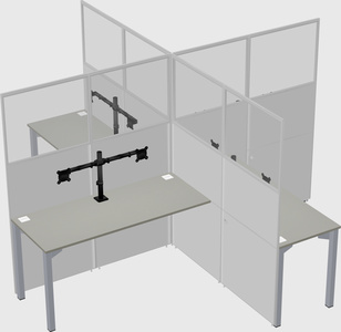 Quad office cubicles