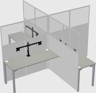 Quad office cubicles