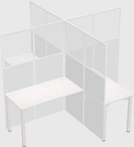 Quad office cubicles
