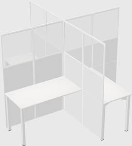 Quad office cubicles