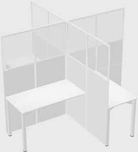 Quad office cubicles