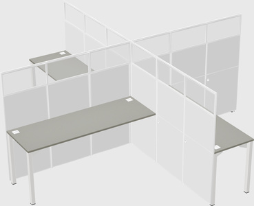 Quad office cubicles