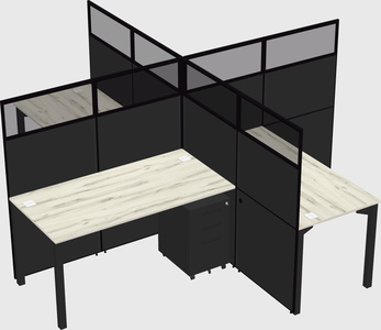 Quad office cubicles