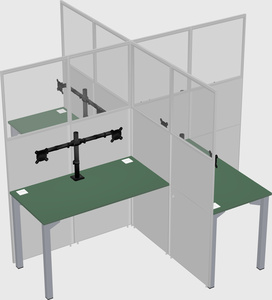Quad office cubicles