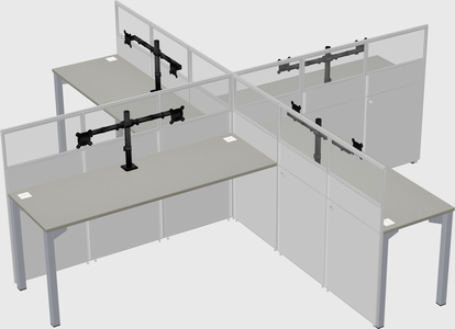 Quad office cubicles