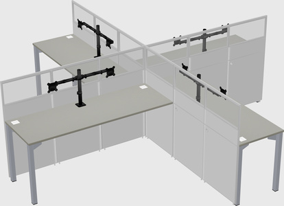 Quad office cubicles