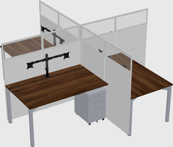 Quad office cubicles