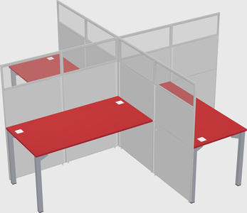 Quad office cubicles