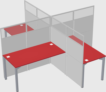 Quad office cubicles