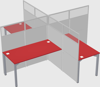 Quad office cubicles