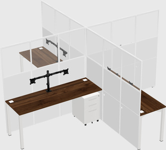 Quad office cubicles