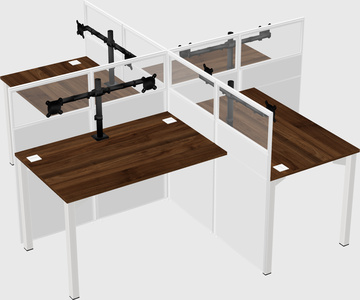 Quad office cubicles