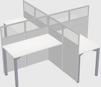 Quad office cubicles