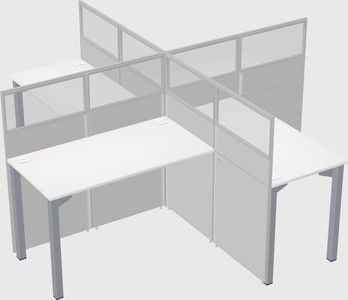 Quad office cubicles