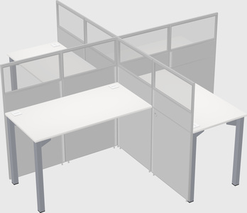 Quad office cubicles