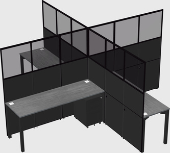 Quad office cubicles