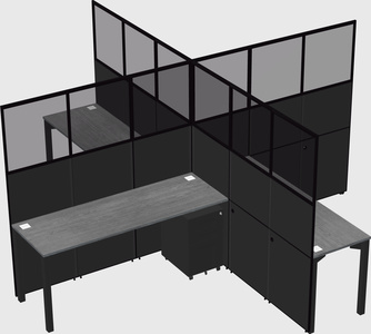 Quad office cubicles