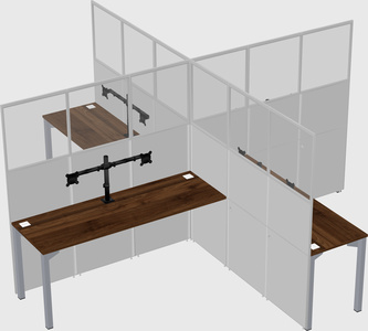 Quad office cubicles