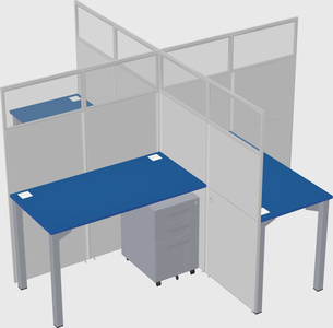 Quad office cubicles