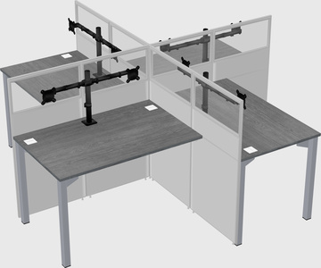 Quad office cubicles