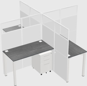 Quad office cubicles