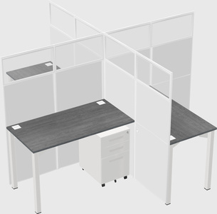 Quad office cubicles