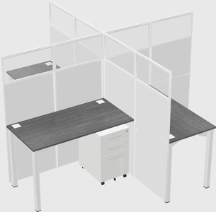 Quad office cubicles