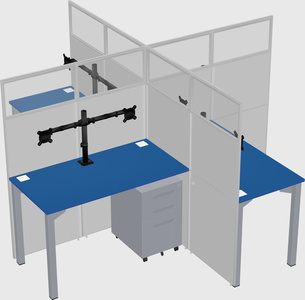 Quad office cubicles