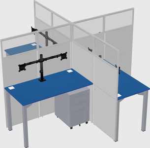 Quad office cubicles