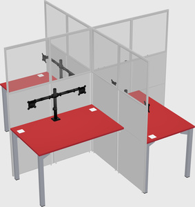 Quad office cubicles