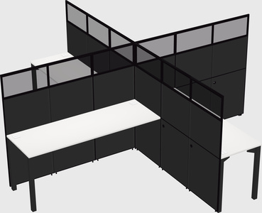 Quad office cubicles