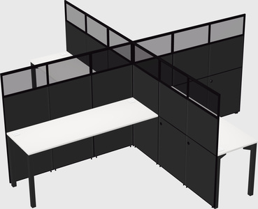 Quad office cubicles