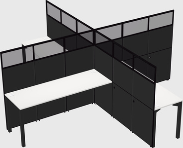 Quad office cubicles
