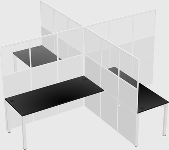 Quad office cubicles