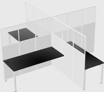 Quad office cubicles