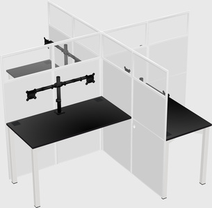 Quad office cubicles