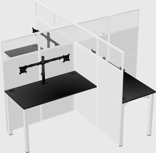 Quad office cubicles