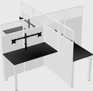 Quad office cubicles