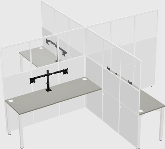 Quad office cubicles