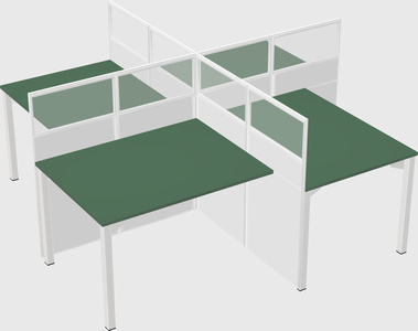 Quad office cubicles