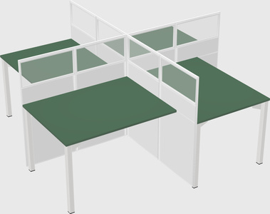 Quad office cubicles