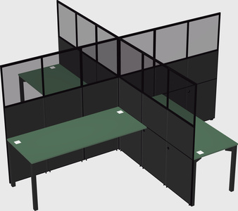 Quad office cubicles