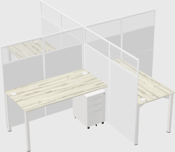 Quad office cubicles