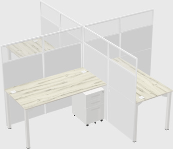 Quad office cubicles