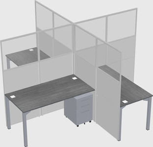 Quad office cubicles