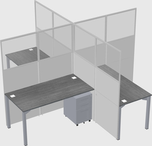 Quad office cubicles
