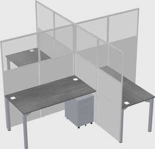 Quad office cubicles