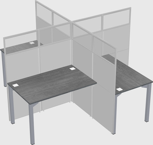 Quad office cubicles