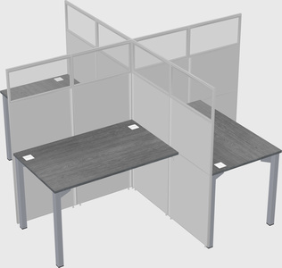 Quad office cubicles