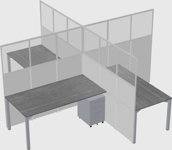 Quad office cubicles